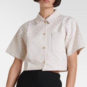 Gucci GG Cropped Gabardine Shirt